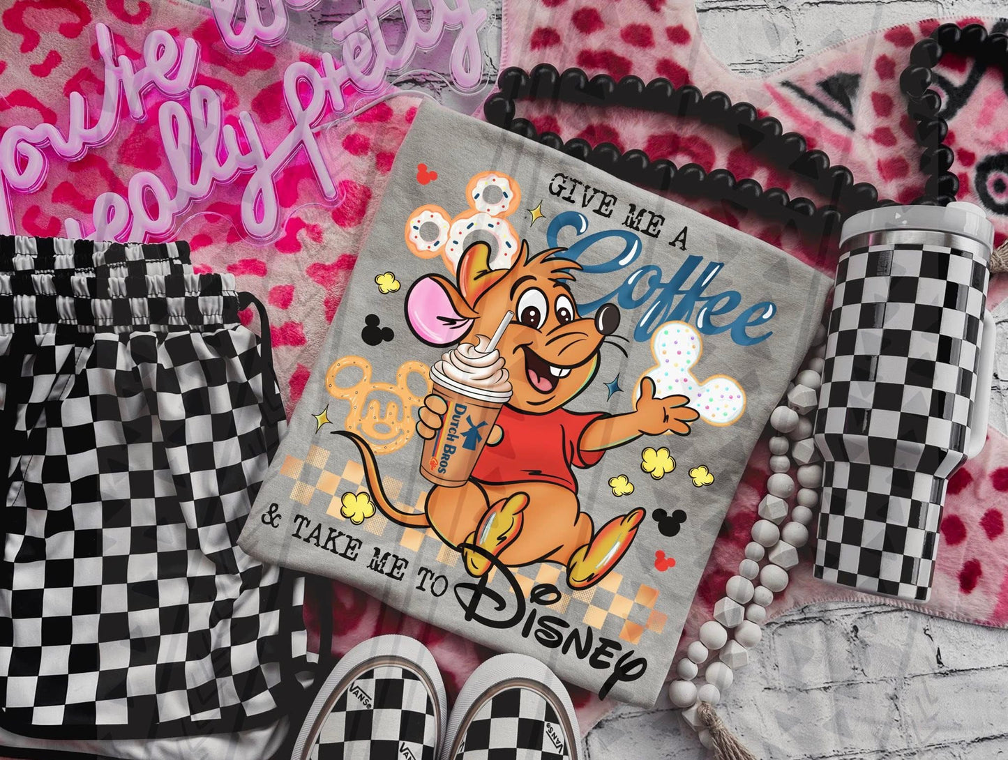 Coffee & Disney Gus DTF Transfer