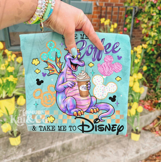 Coffee & Disney Fig DTF Transfer