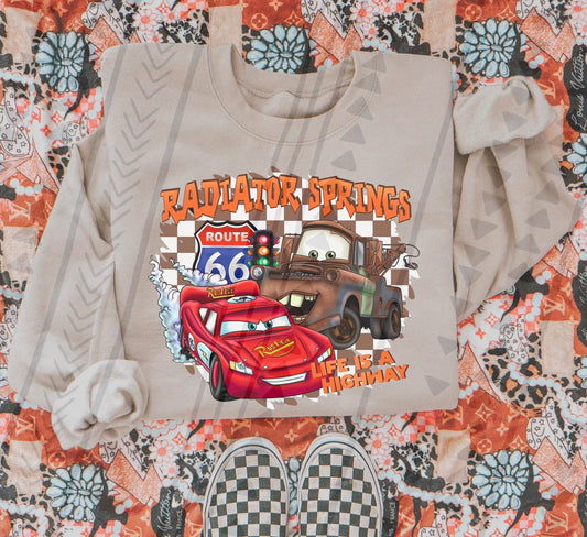 Radiator Springs DTF Transfer