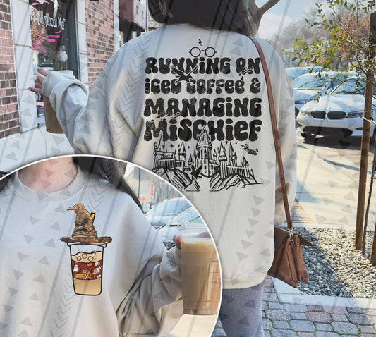 Managing Mischief & Iced Coffee DTF Transfer