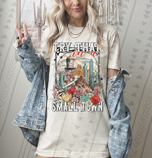 Try That In A Small Town DTF Transfer