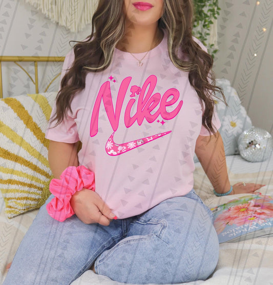 Barbie Nike Script DTF Transfer