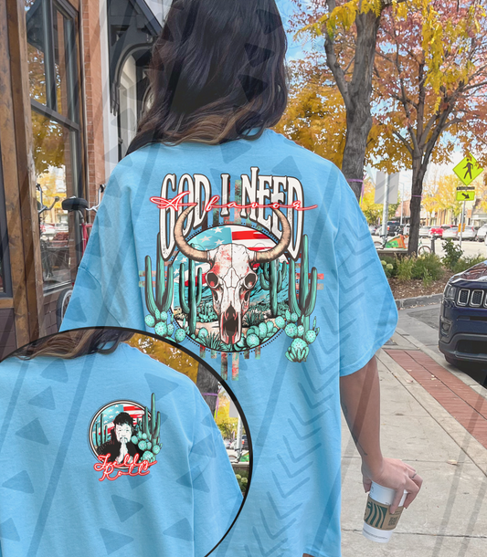 God I Need A Favor America DTF Transfer