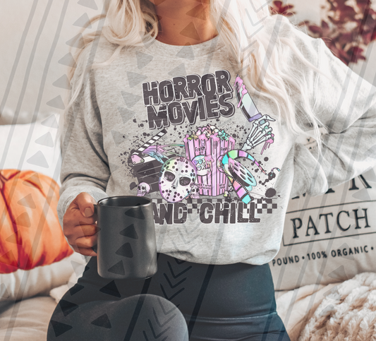 Horror Movies & Chill DTF Transfer