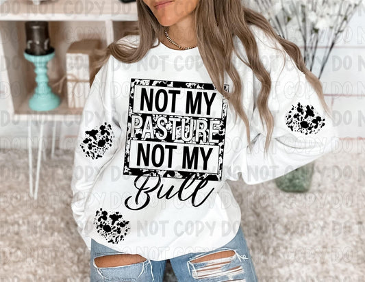Not My Bull DTF Transfer (Patches Included)