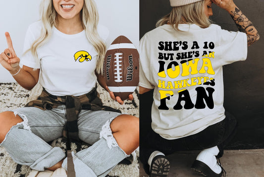 She's A 10 - Hawkeyes DTF Transfer