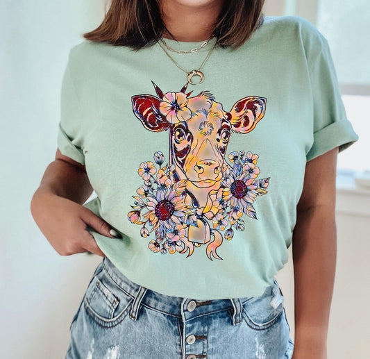 Sunflower Cow DTF Transfer