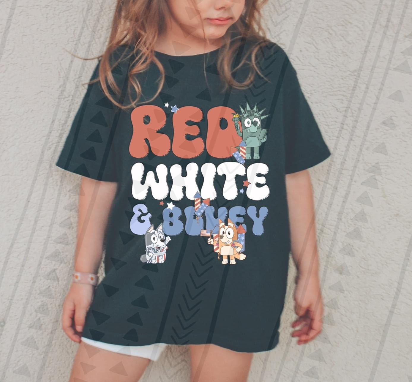 Red White & Bluey DTF Transfer