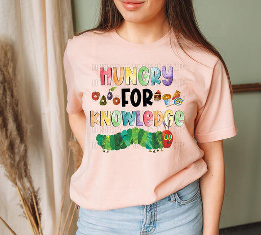 Hungry for Knowledge DTF Transfer