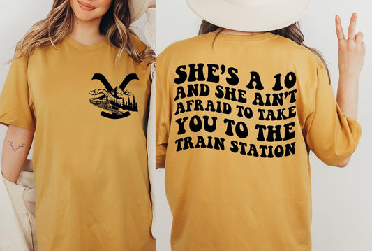 She's A 10 - Take You to the Train Station DTF Transfer