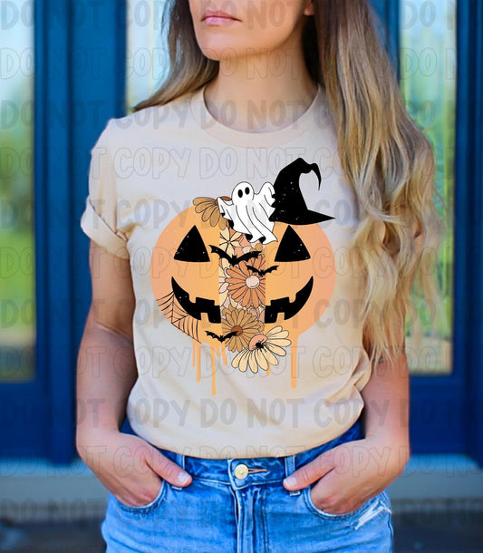 Melting Jack-o-Lantern DTF Transfer