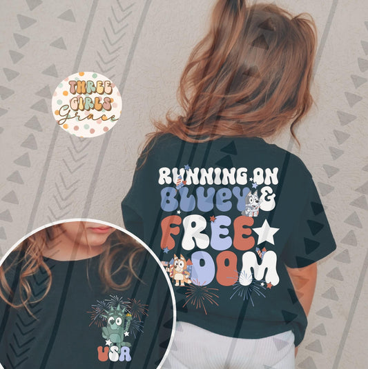 Bluey & Freedom DTF Transfer