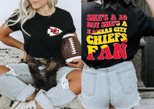 She's A 10 - Chiefs DTF Transfer