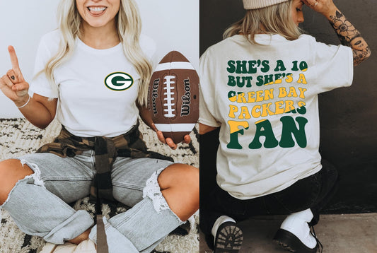 She's A 10 - Packers Fan DTF Transfer
