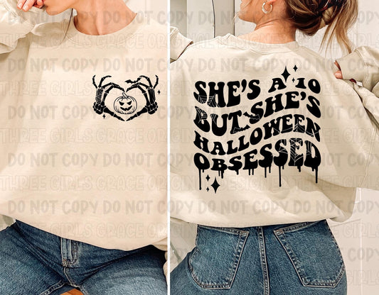 She's A 10 - Halloween Obsessed DTF Transfer