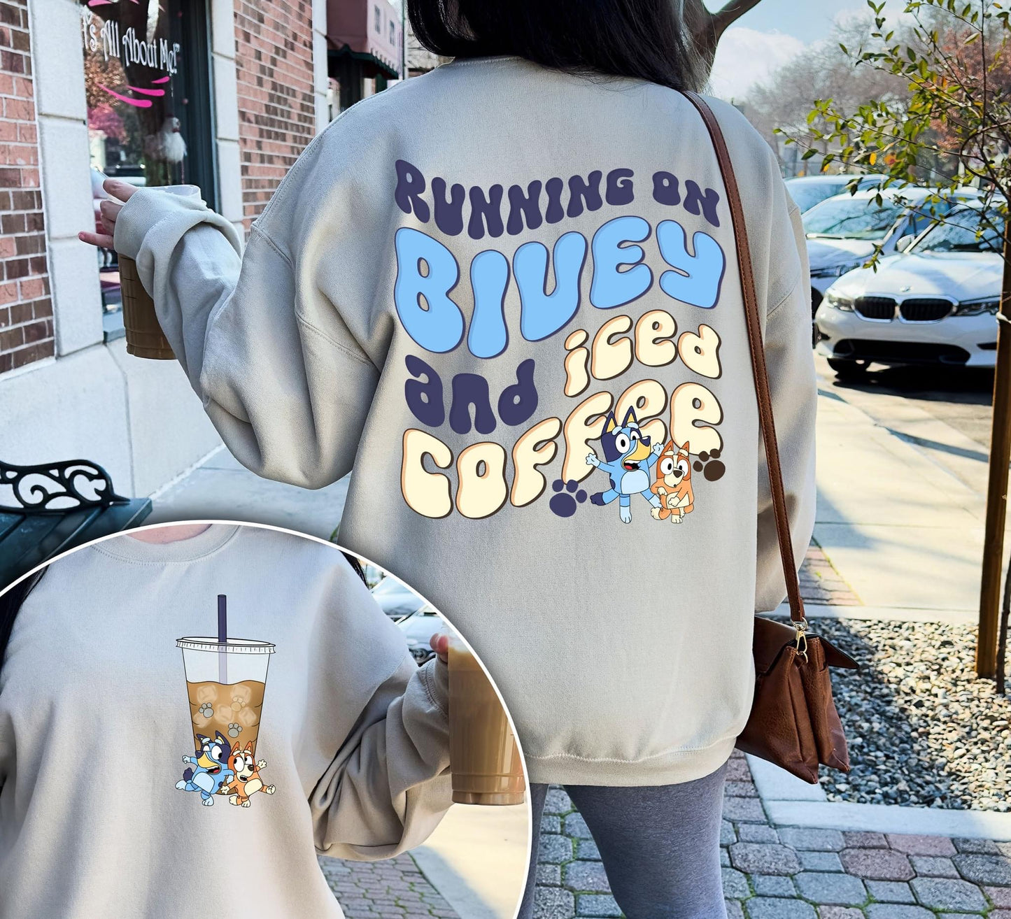 Bluey & Iced Coffee DTF Transfer