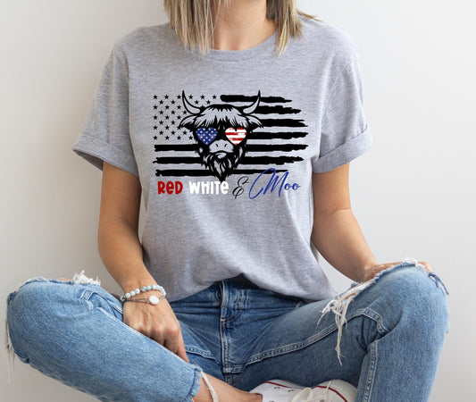 Red White and Moo DTF Transfer