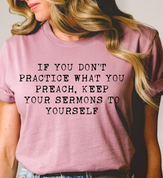 Practice What You Preach DTF Transfer