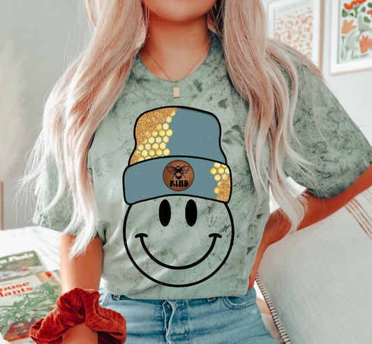 Bee Kind Smiley DTF Transfer
