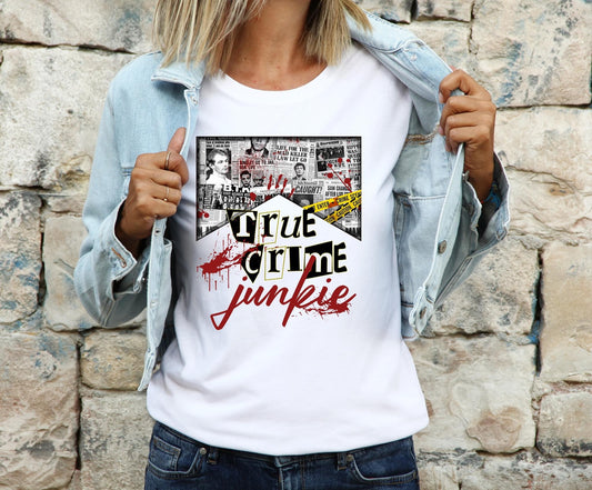 Wrangler True Crime Junkie DTF Transfer