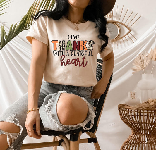 Give Thanks DTF Transfer