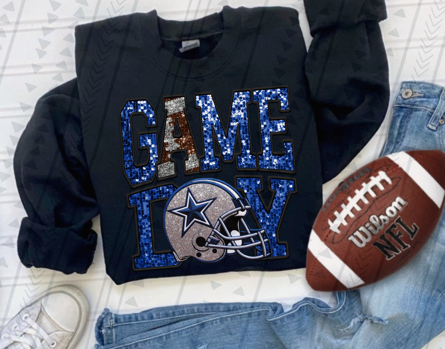Game Day NFL Faux Embroidery DTF Transfer