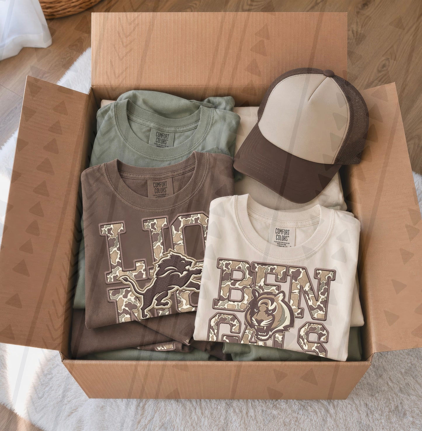 Camo NFL Faux Embroidery DTF Transfer