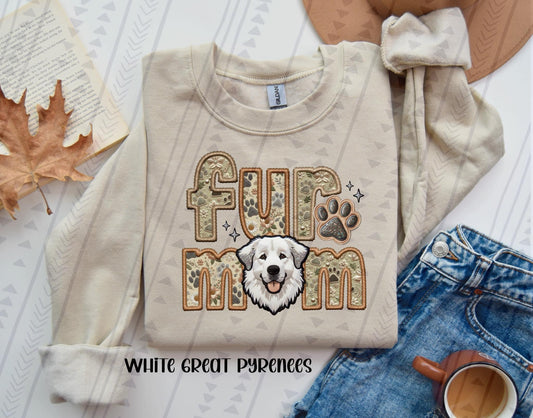 Fur Mom - Great Pyrenees DTF Transfer
