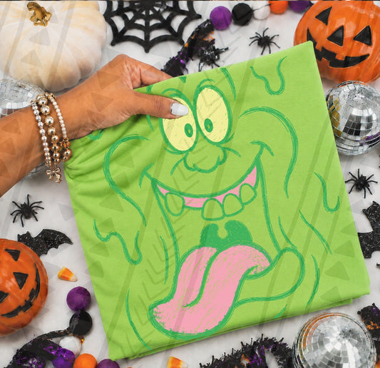 Slimer Face DTF Transfer