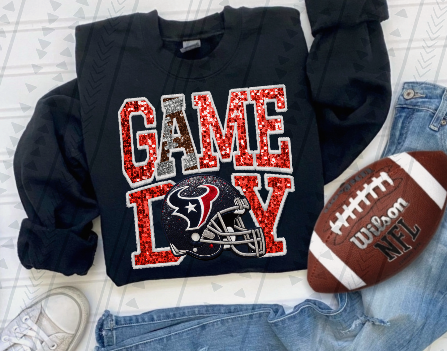 Game Day NFL Faux Embroidery DTF Transfer