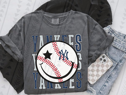 MLB Smiley DTF Transfer