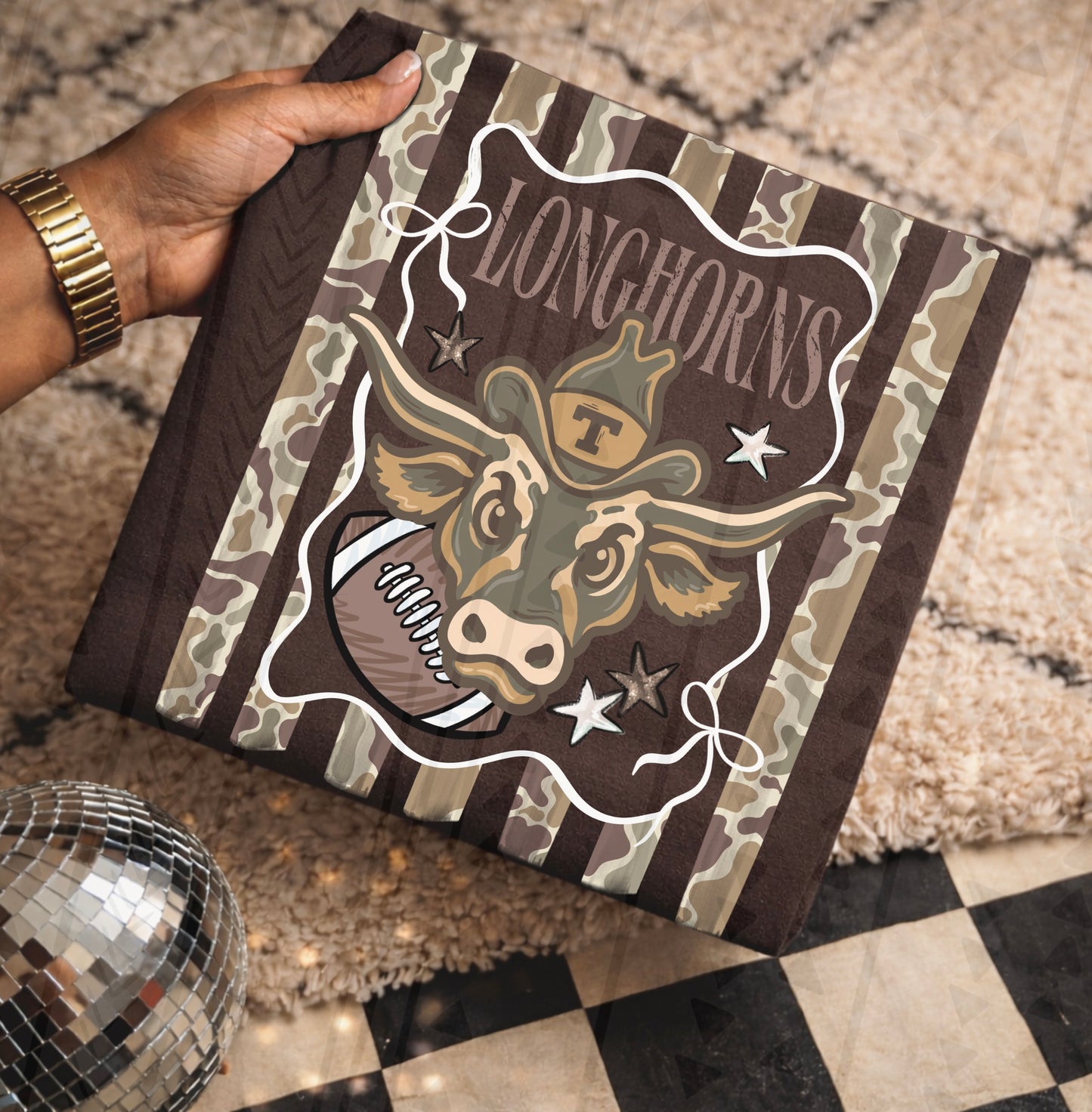 Camo Longhorns DTF Transfer