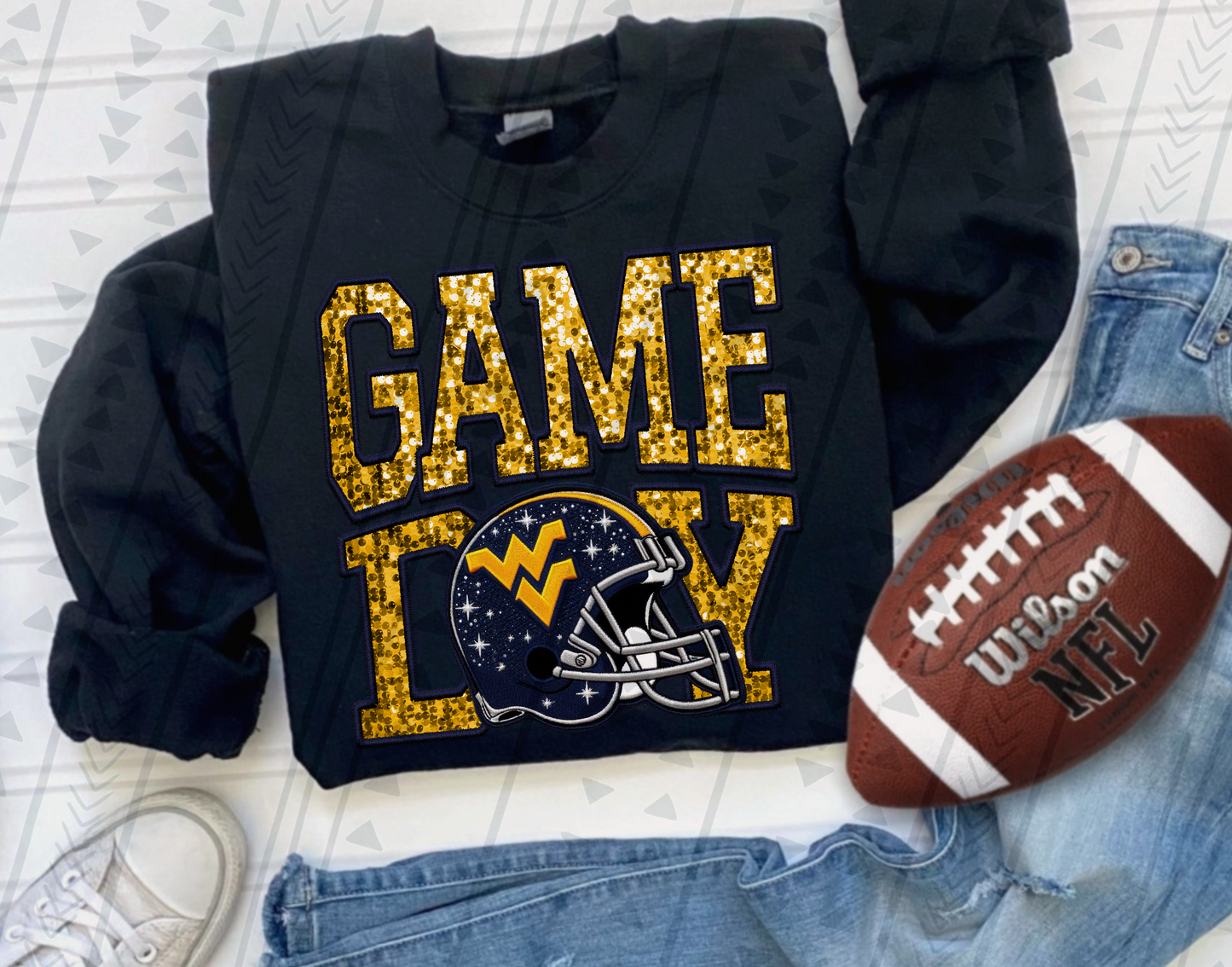 Game Day College Faux Embroidery DTF Transfer