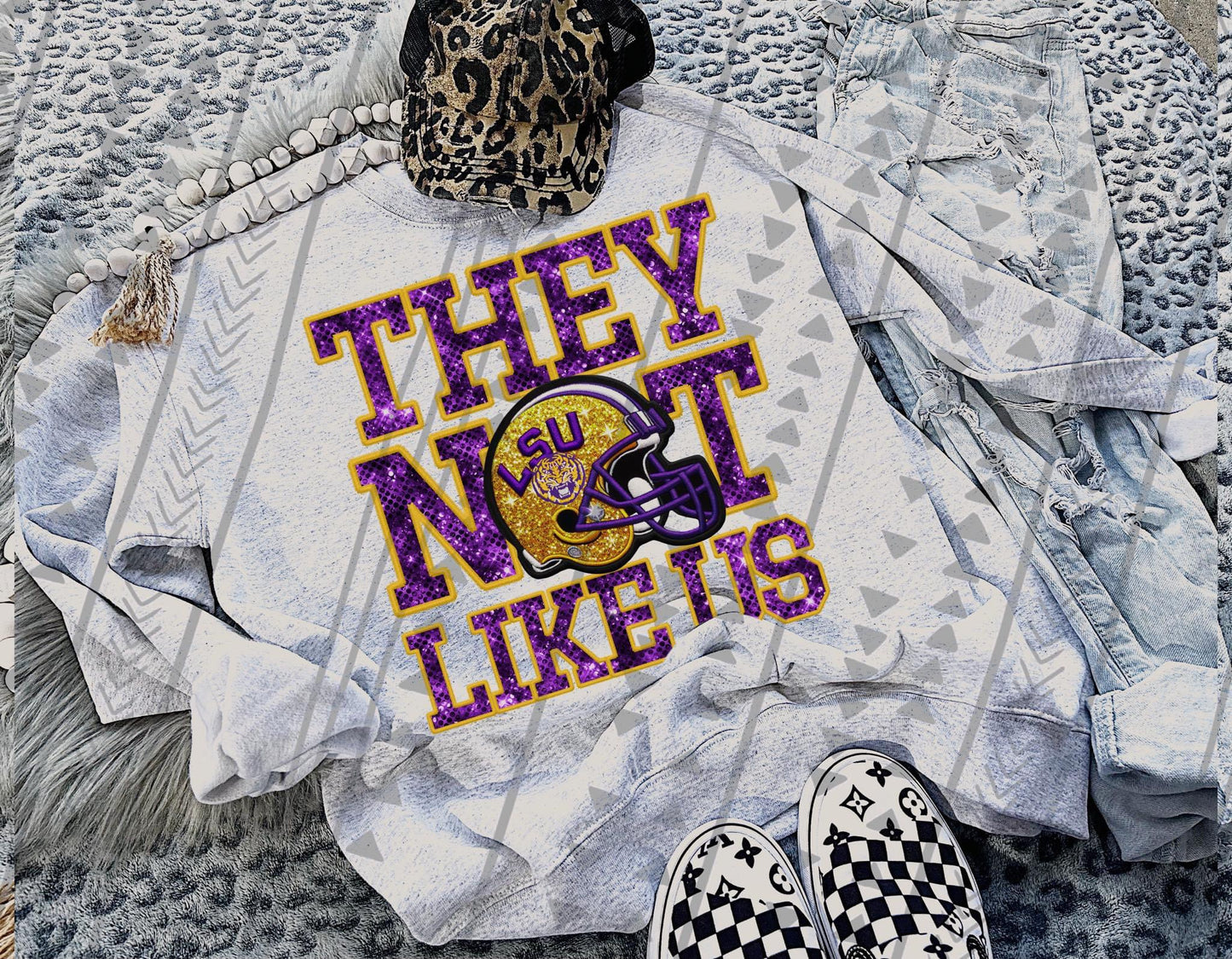 They Not Like Us College Faux Embroidery (Multiple Options) DTF Transfer