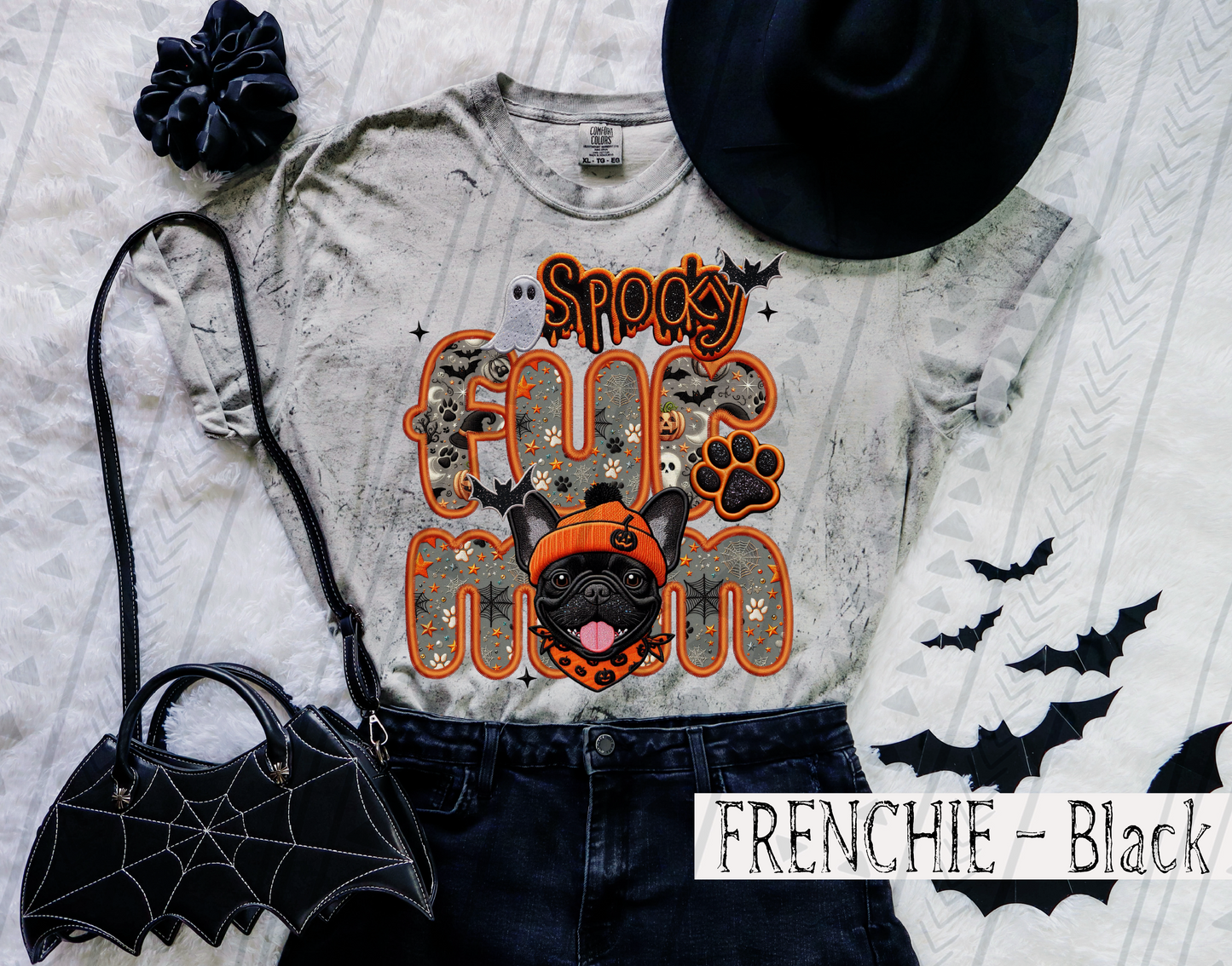 Spooky Fur Mom - Frenchie DTF Transfer