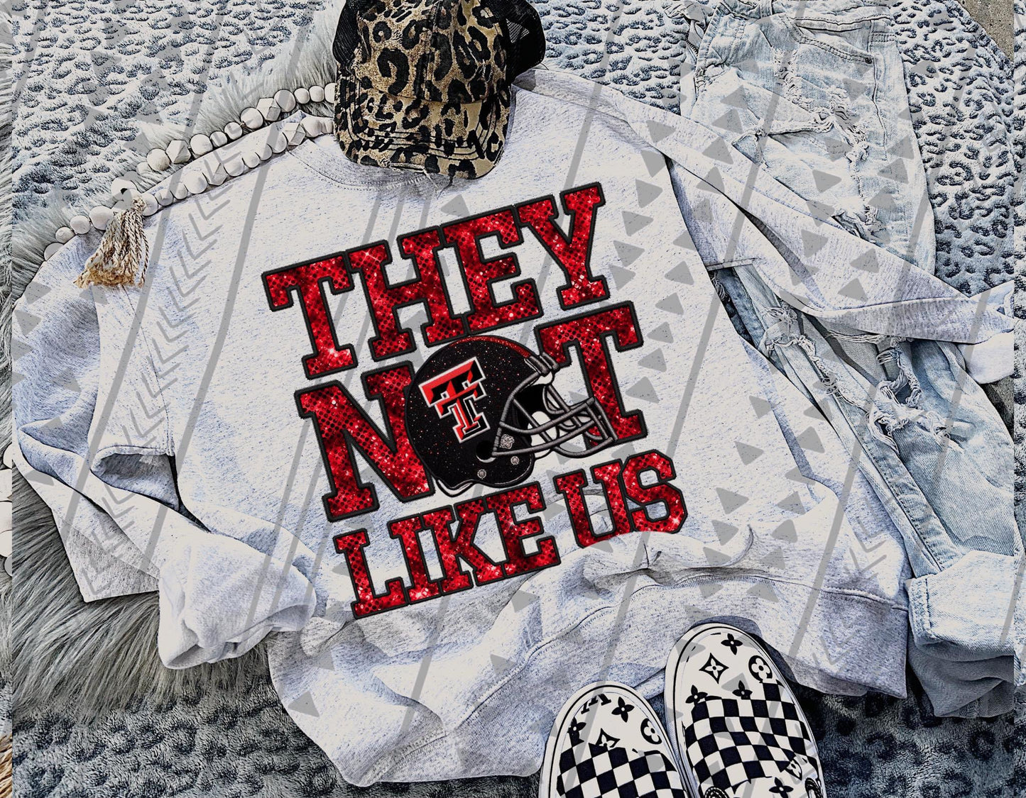 They Not Like Us College Faux Embroidery (Multiple Options) DTF Transfer