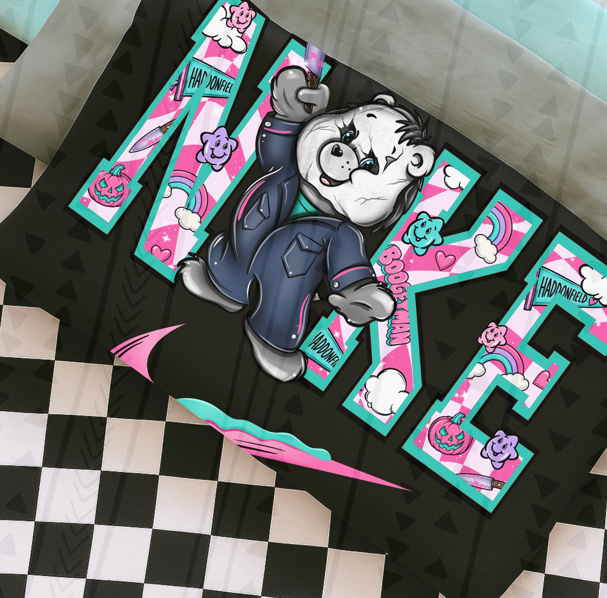 Horror Bear Myers Swoosh DTF Transfer