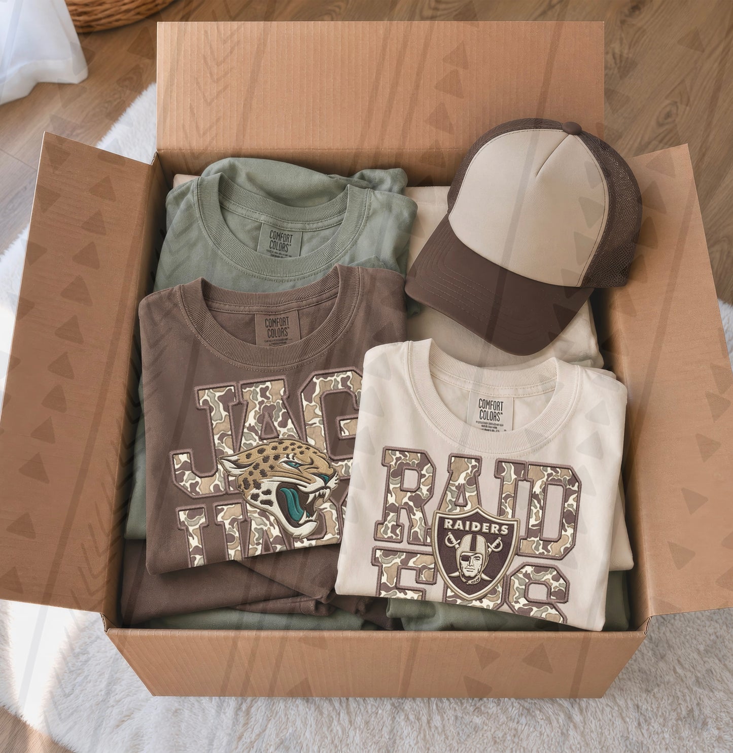 Camo NFL Faux Embroidery DTF Transfer