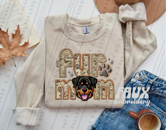 Fur Mom - Rottweiler DTF Transfer