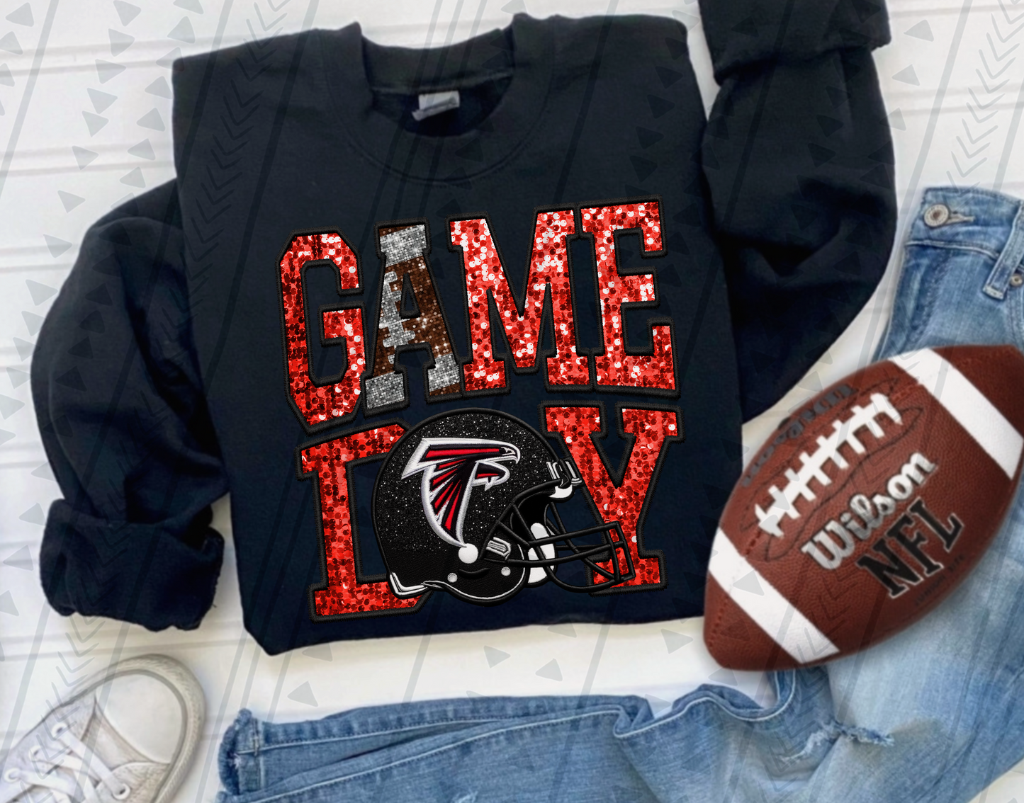 Game Day NFL Faux Embroidery DTF Transfer