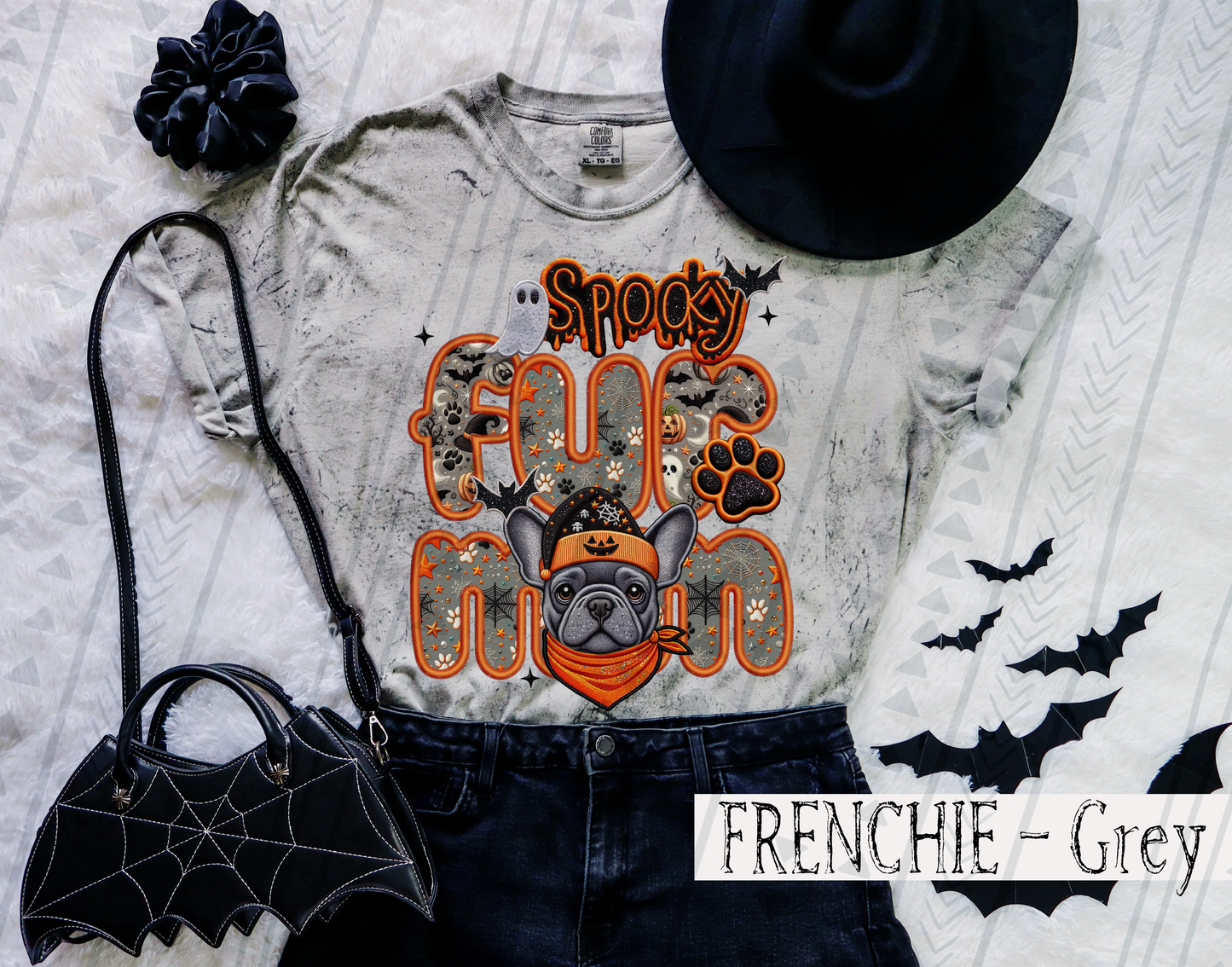 Spooky Fur Mom - Frenchie DTF Transfer