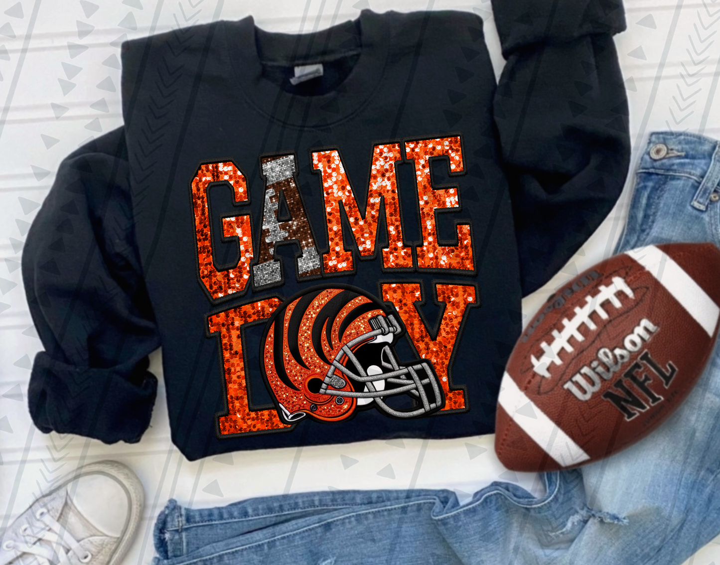 Game Day NFL Faux Embroidery DTF Transfer