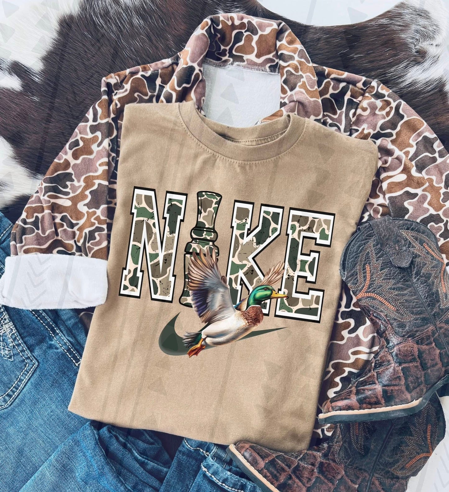 Duck Hunt Swoosh DTF Transfer