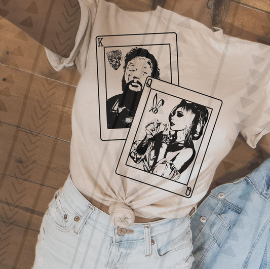King & Queen Set DTF Transfer
