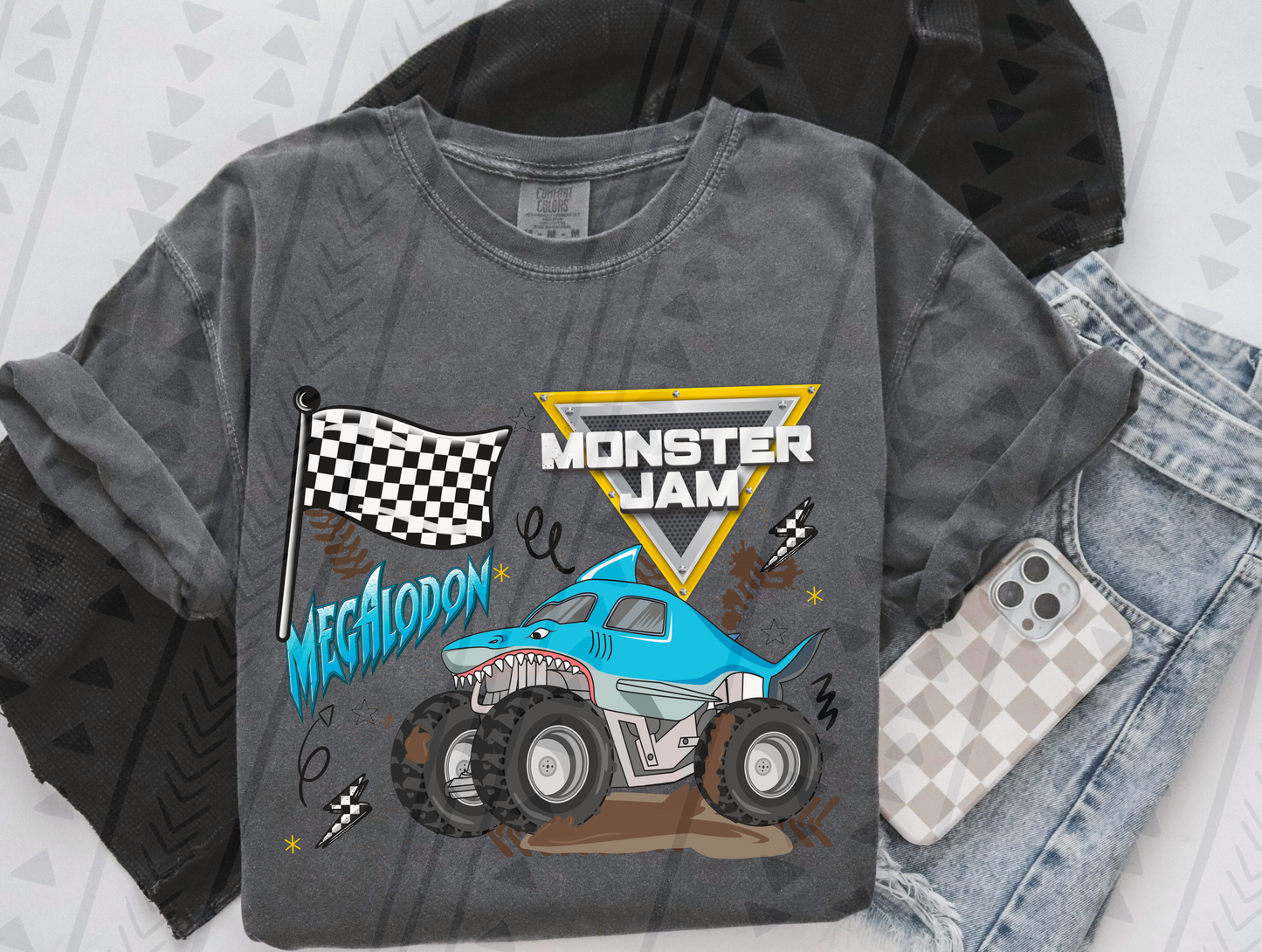 Monster Jam Flag (Multiple Options) DTF Transfer