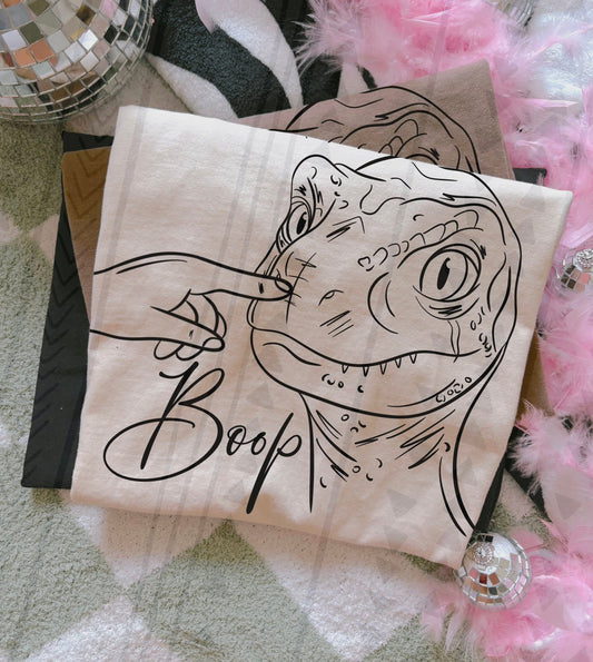 Boop Blue Dino DTF Transfer