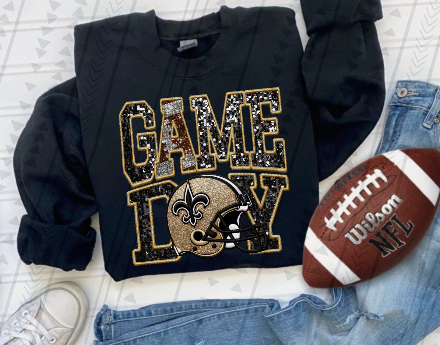 Game Day NFL Faux Embroidery DTF Transfer