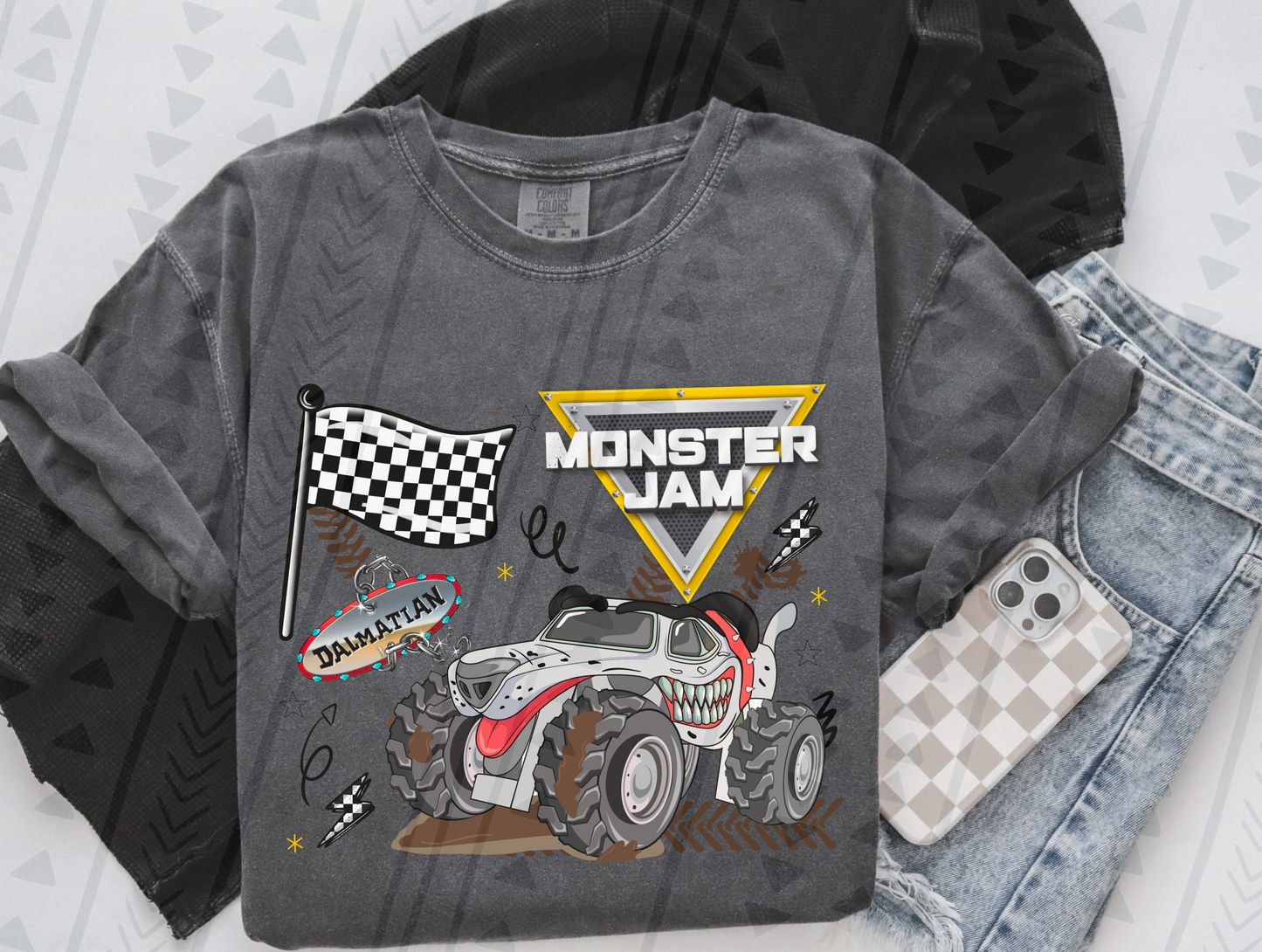 Monster Jam Flag (Multiple Options) DTF Transfer