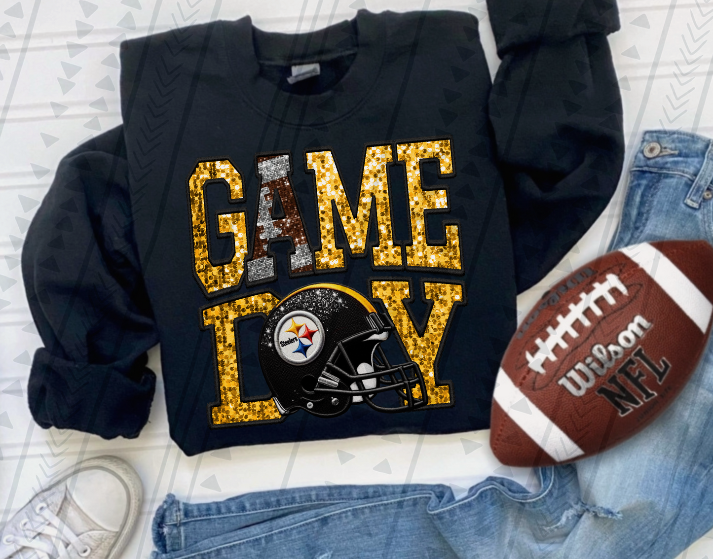 Game Day NFL Faux Embroidery DTF Transfer