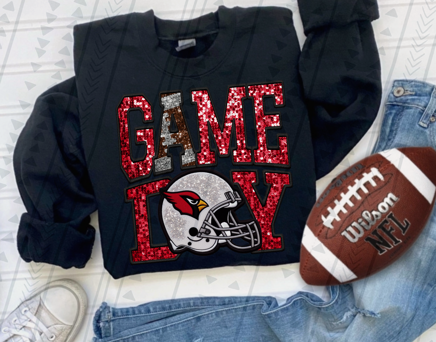 Game Day NFL Faux Embroidery DTF Transfer